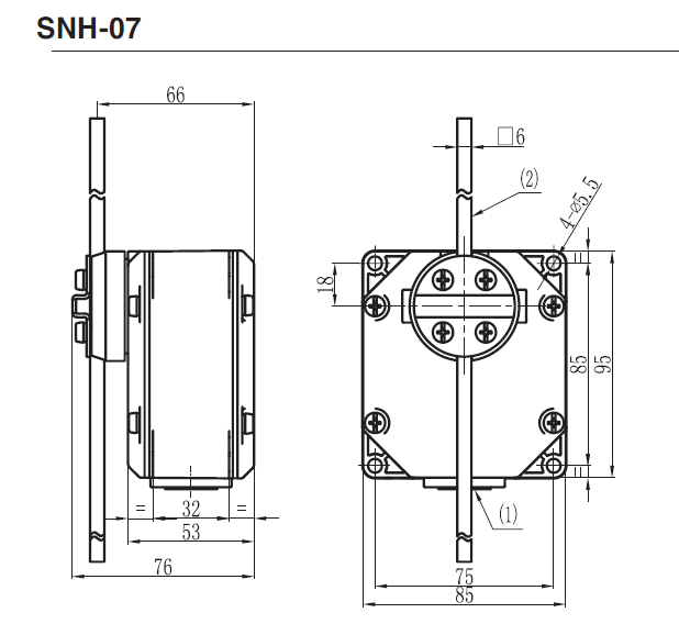 Schalter des Elektroseilzug-6mm Rotary Metal Rod Trigger Head Limited 1