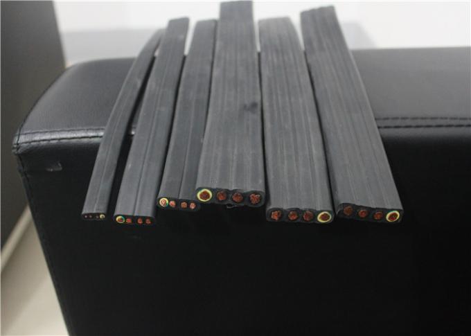 Kupferne Leiter-Hebemaschinen-flaches elektrisches Isolierkabel mit stützenden Stahldrähten 1